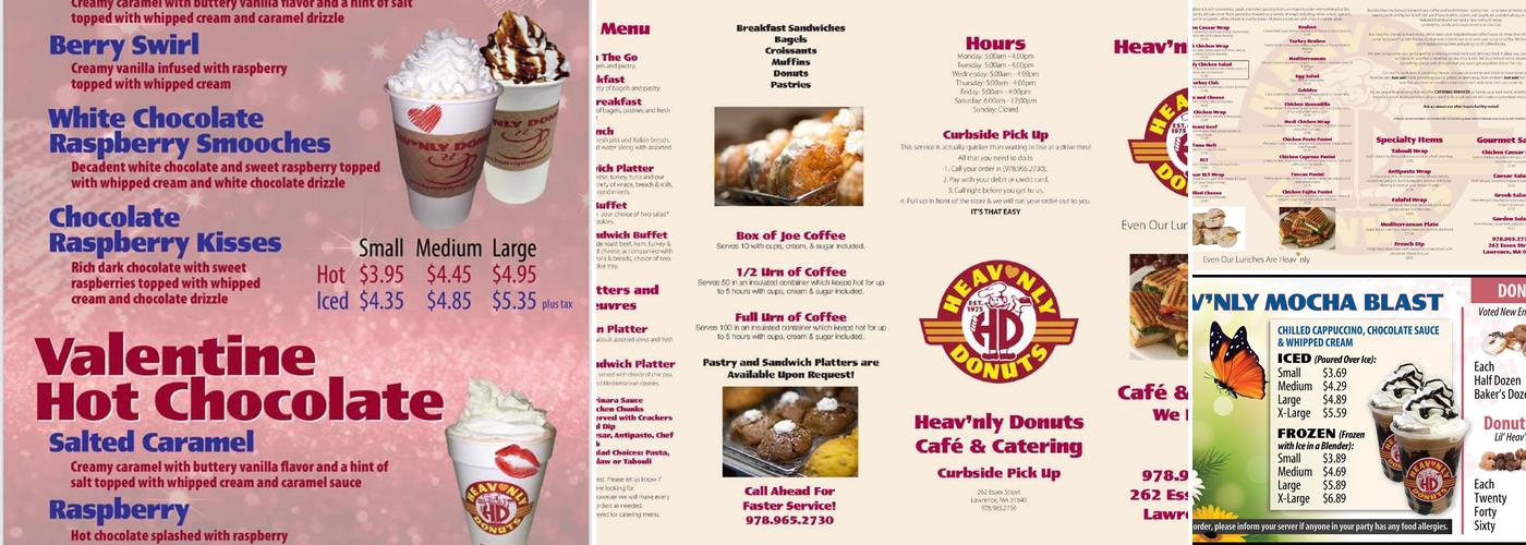 Heav'nly Donuts Menu