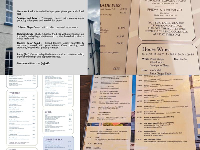 The Clifton at Warton Menu