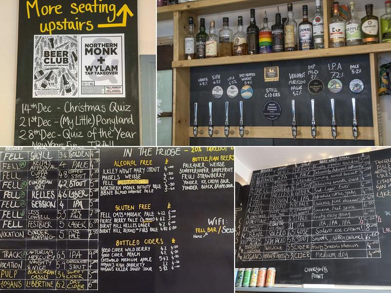 Fell Bar Penrith Menu