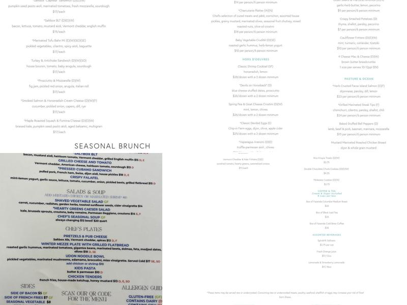 Saltbox Kitchen Menu