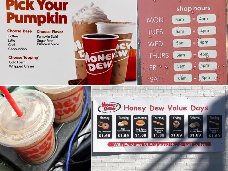 Honey Dew Donuts Menu