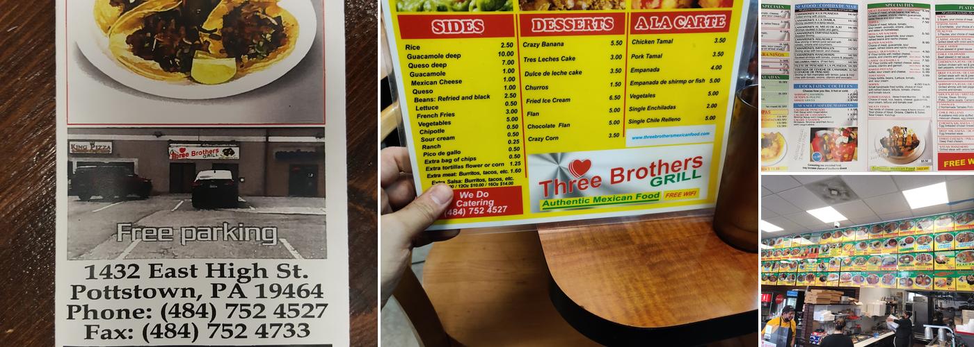 Three Brothers Mexican Grill Menu