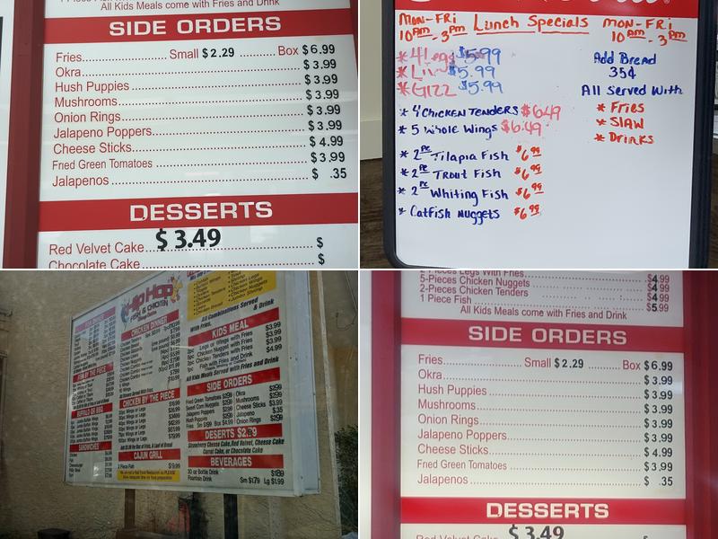 Hip Hop Fish & Chicken Menu