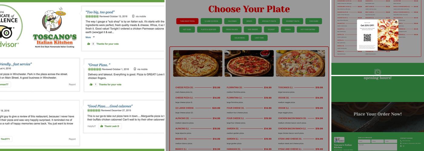 Toscano's Italian Kitchen Menu