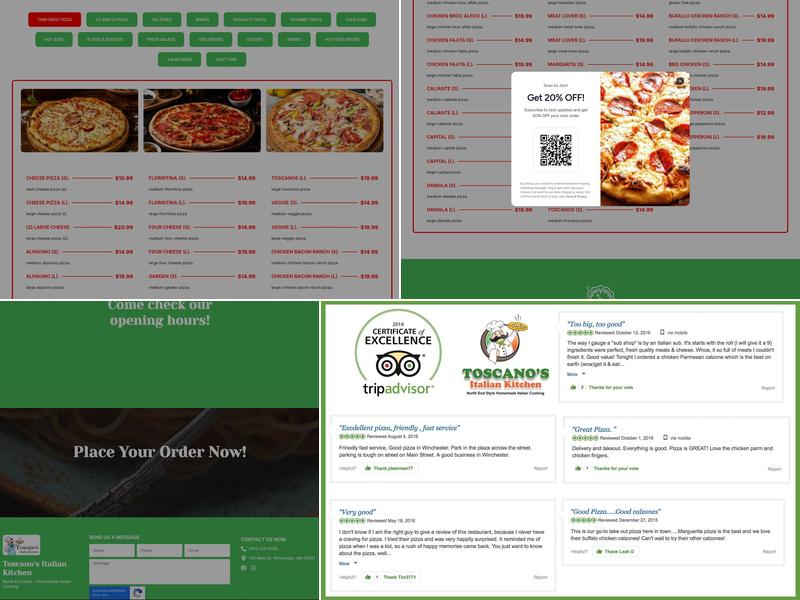 Toscano's Italian Kitchen Menu