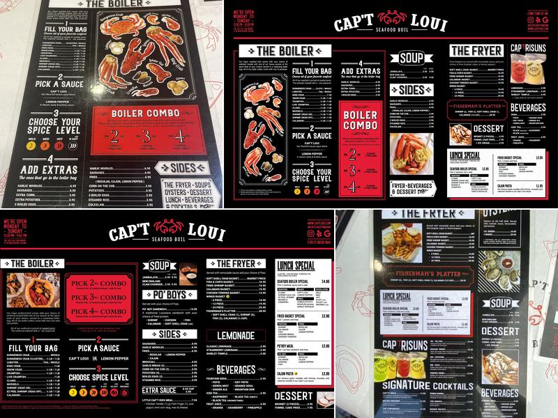 Cap't Loui Menu