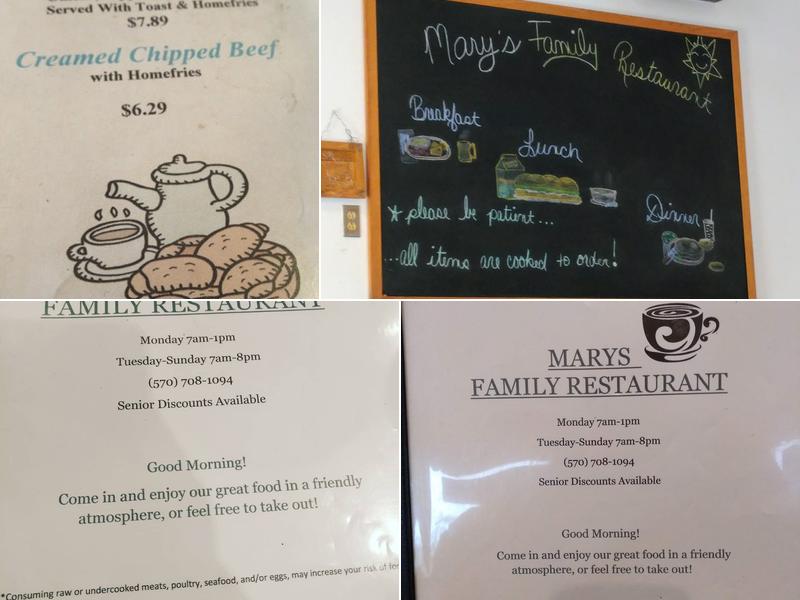 Mary's Menu