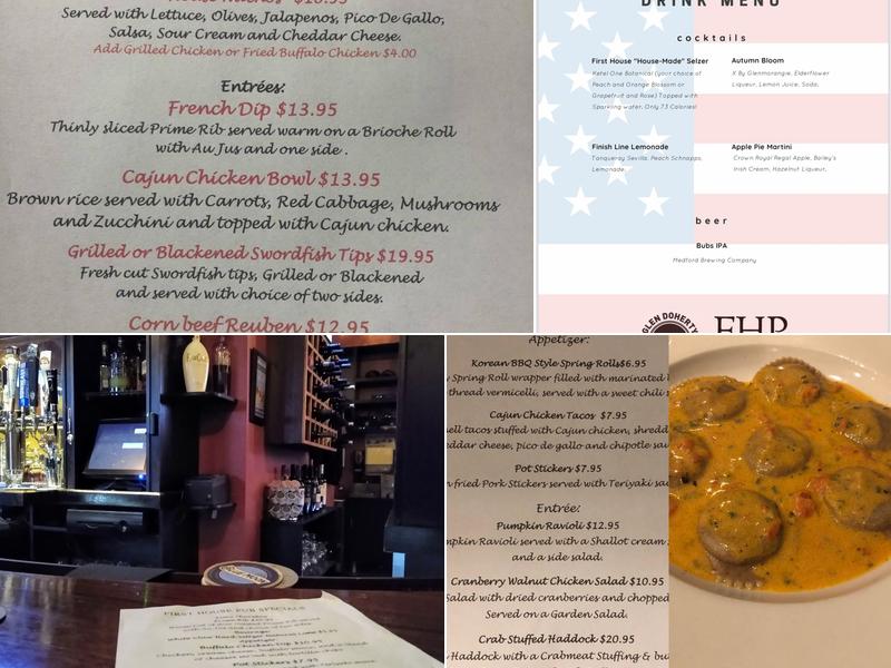 First House Pub Menu