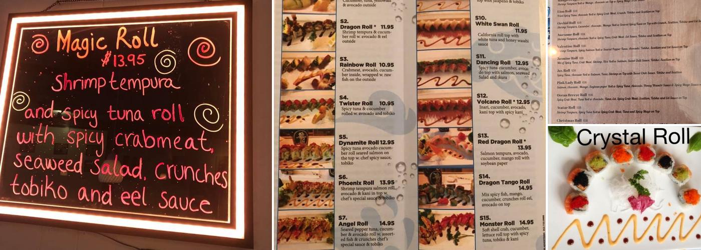 BlueWaterSushi Menu
