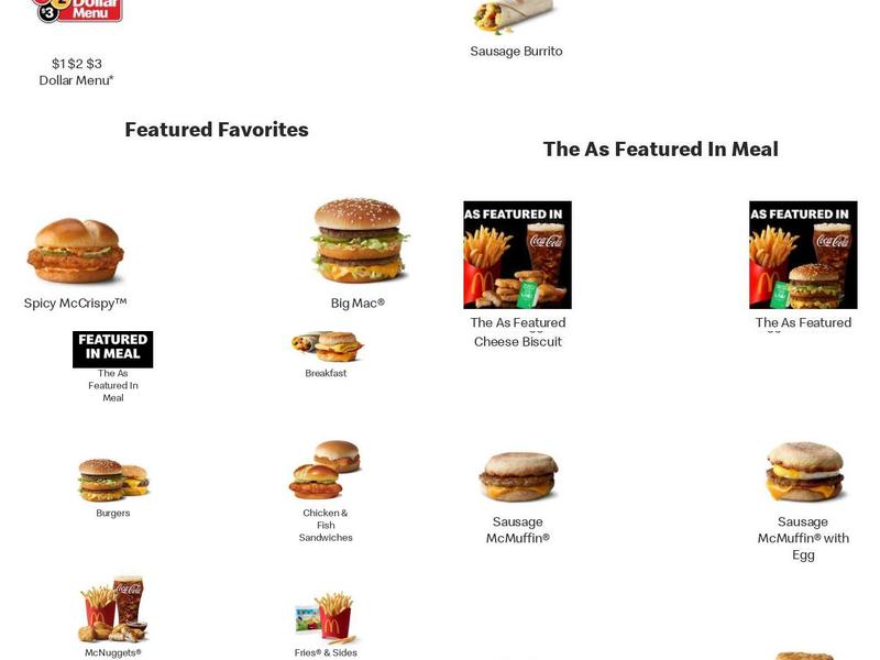 McDonald's Menu