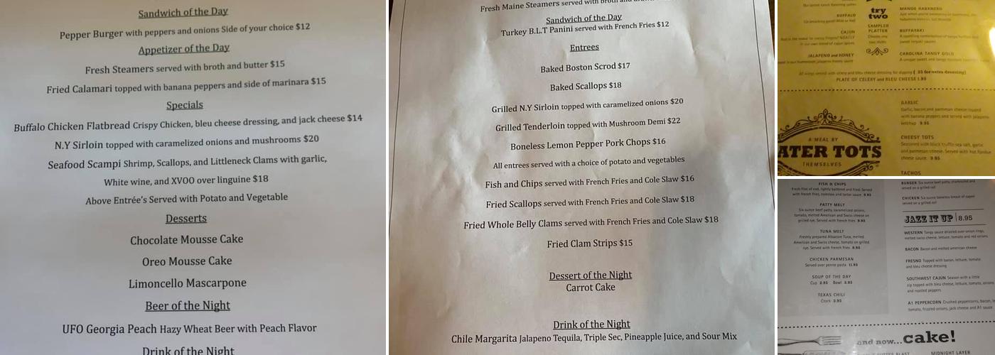 Brickhouse Tavern Menu