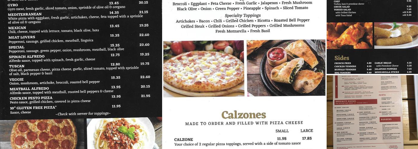 Yarmouth Pizza By Evan Menu