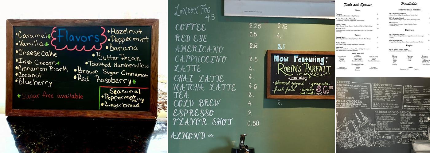 Common Grounds Caffe Menu