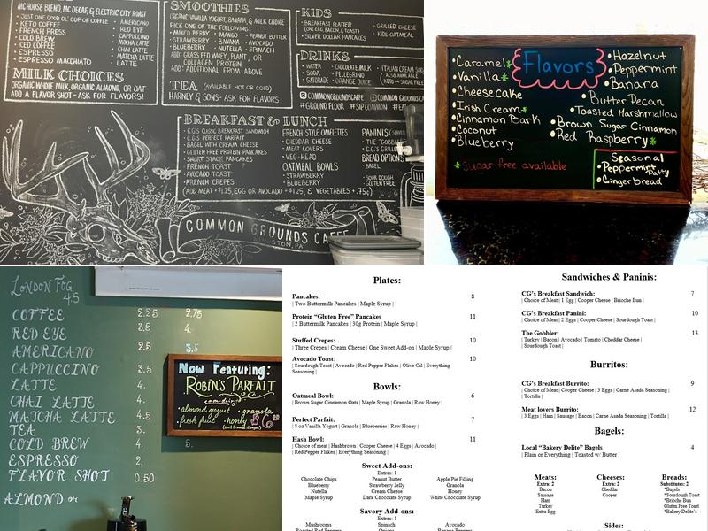 Common Grounds Caffe Menu