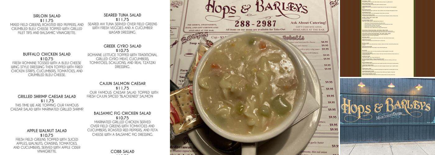 Hops & Barleys Menu
