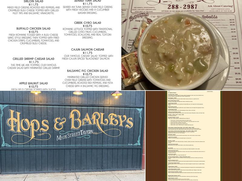 Hops & Barleys Menu