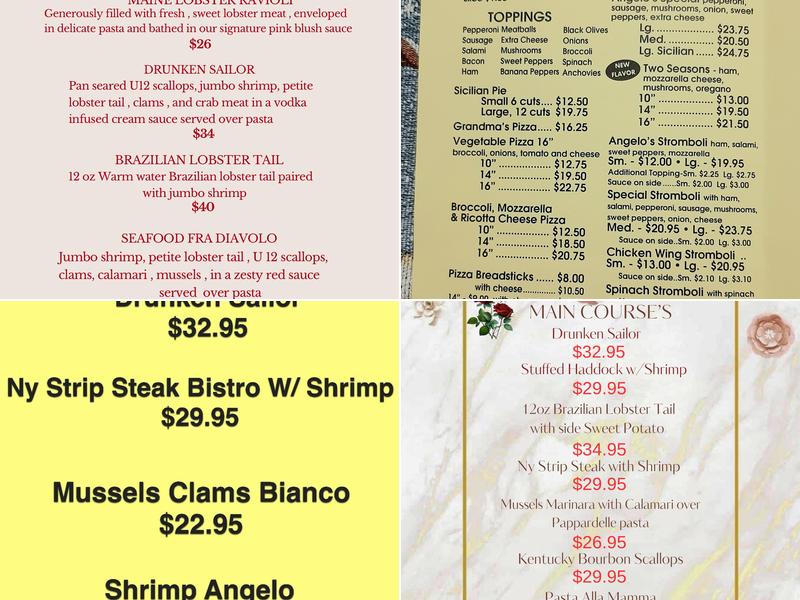 Angelo's Menu