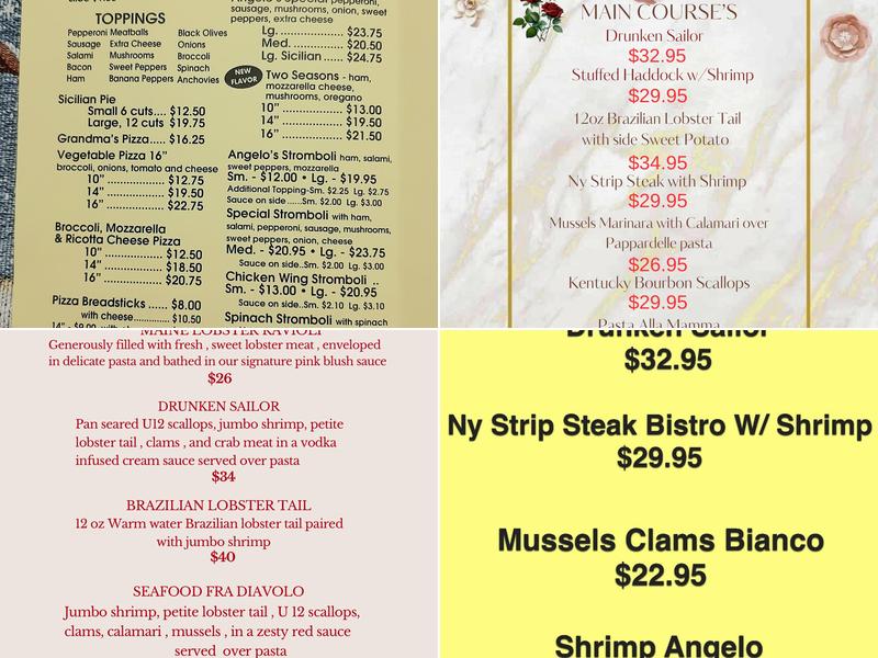Angelo's Menu
