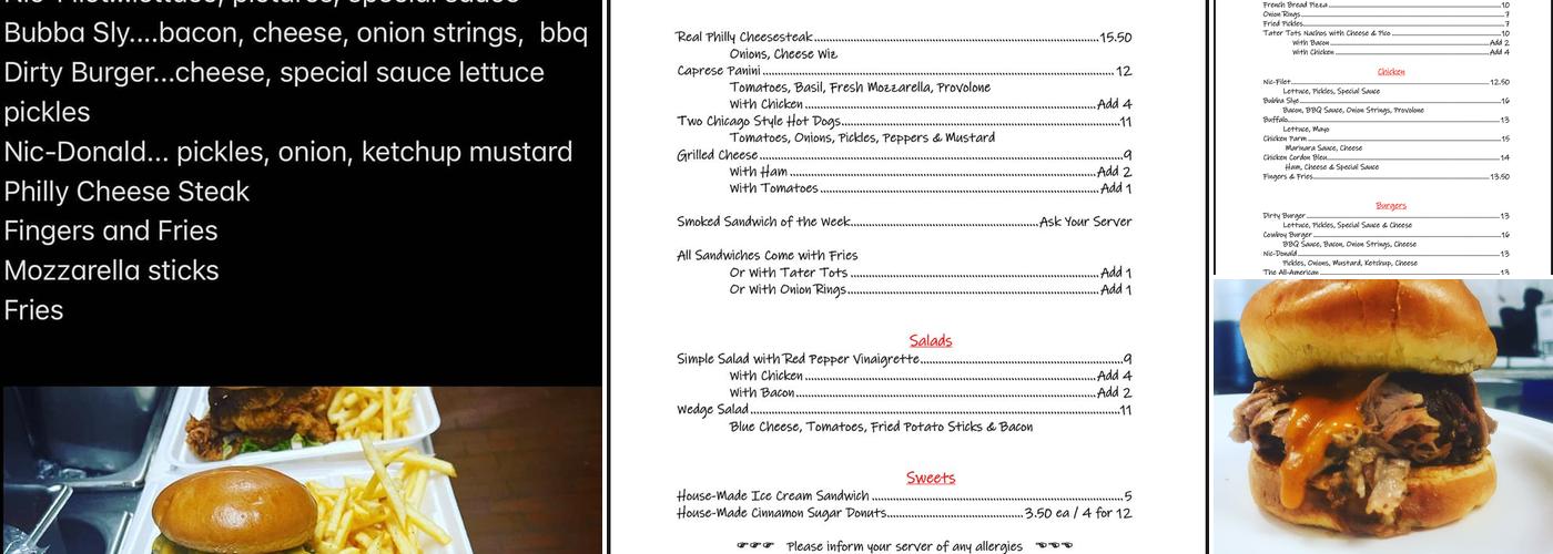 The Barrelman Menu