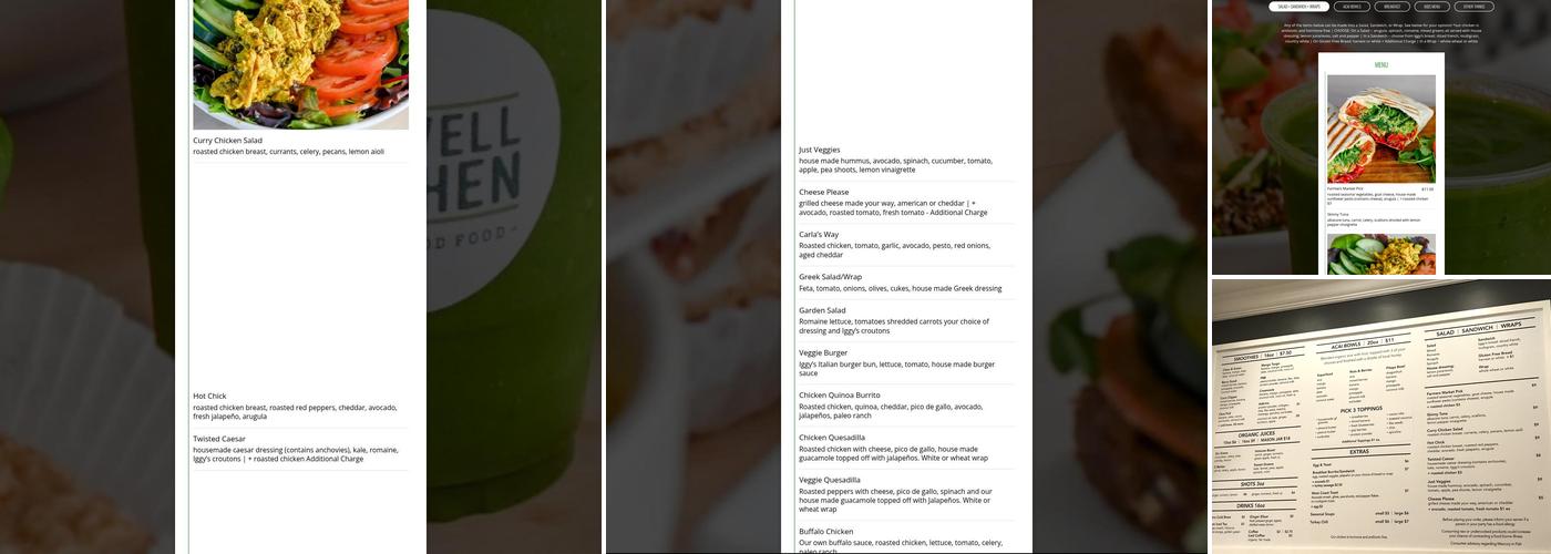 Eat Well Kitchen Menu