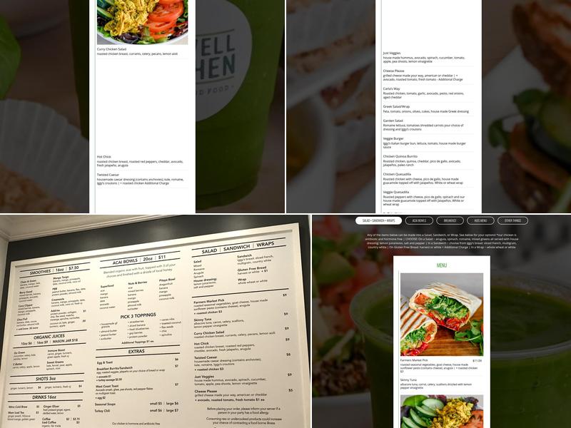Eat Well Kitchen Menu