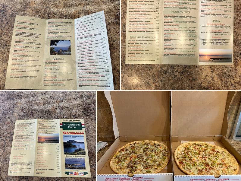 Vincenzo’s Pizza Menu