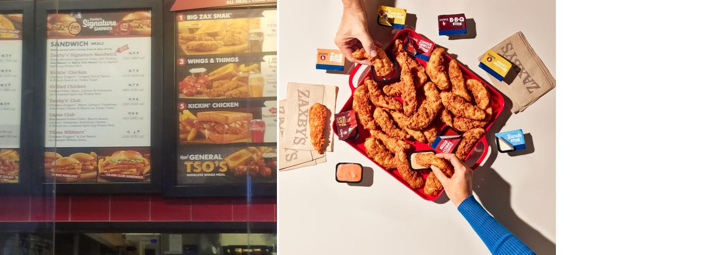 Zaxbys Chicken Fingers & Buffalo Wings Menu
