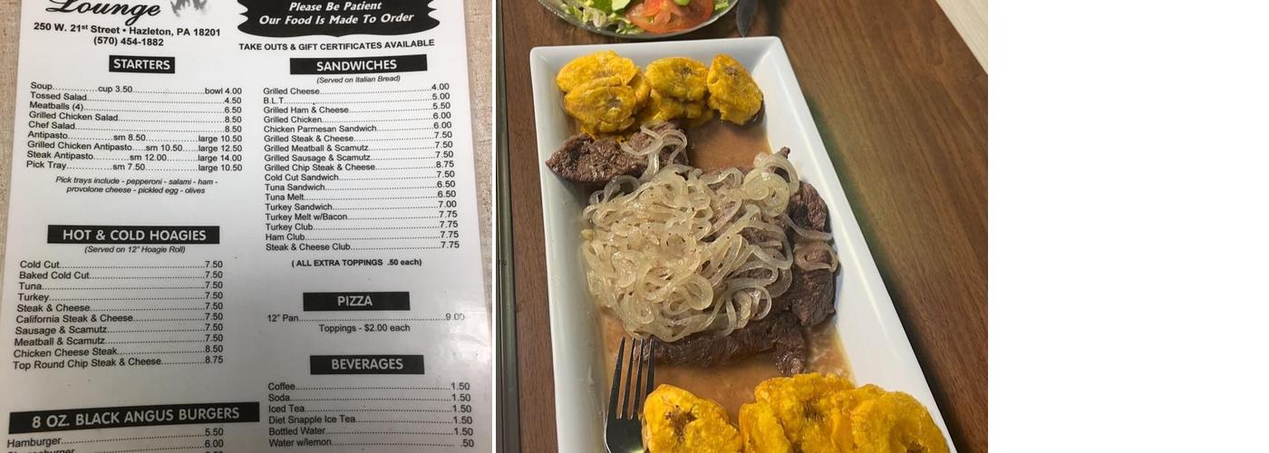 Fireside Lounge Menu