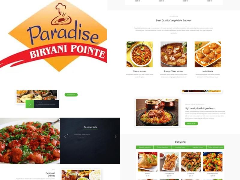 Paradise Biryani Pointe Menu