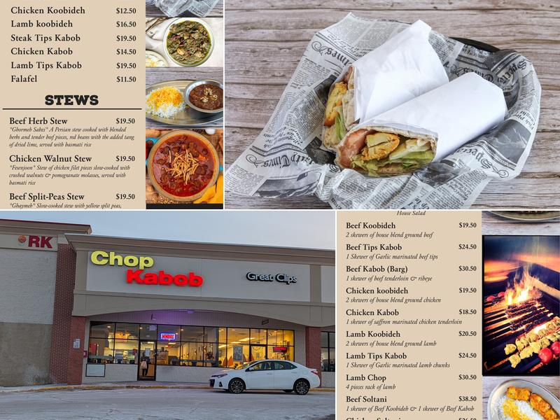 Chop Kabob Menu