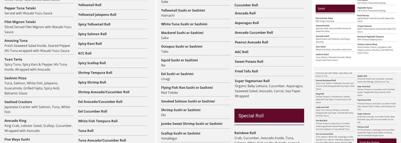Fujis Pittston Menu