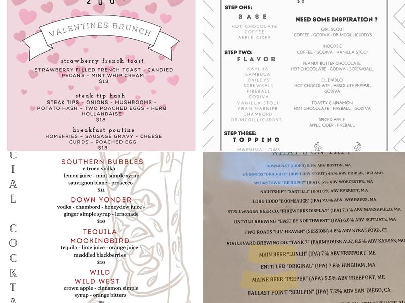 Rivershed Menu