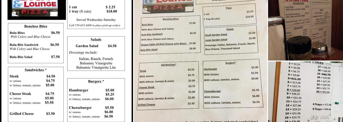 Cebula Bar & Lounge Menu