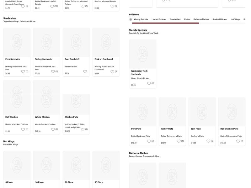 Whitt's Barbecue Menu
