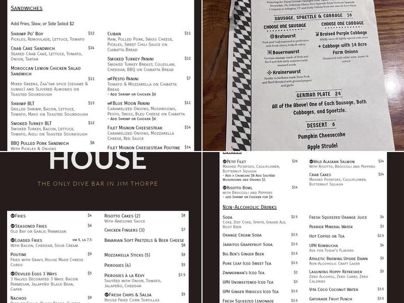 Union Publick House Menu
