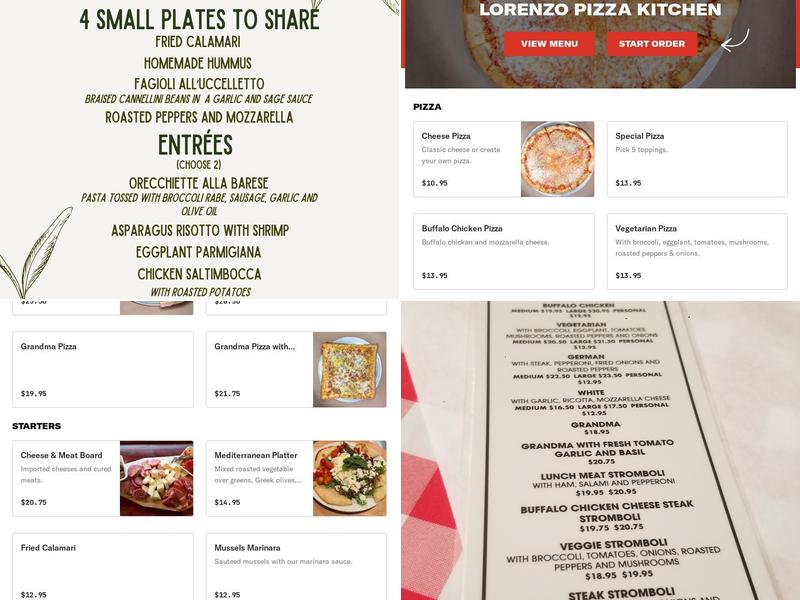 Lorenzo Pizza Kitchen And Wine Bar Menu