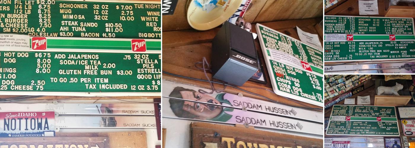 Grumpy's Menu