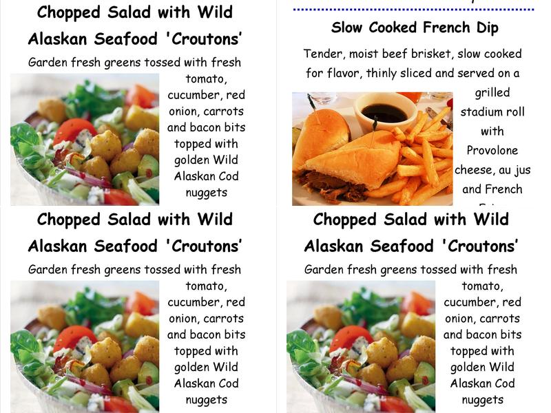 The Cliff Bar and Grille Menu