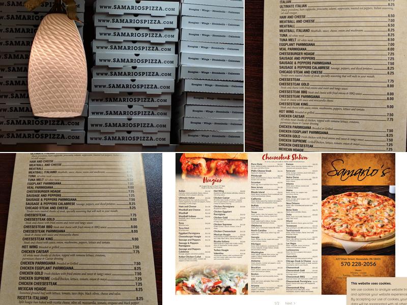 Samario's Pizzeria Menu