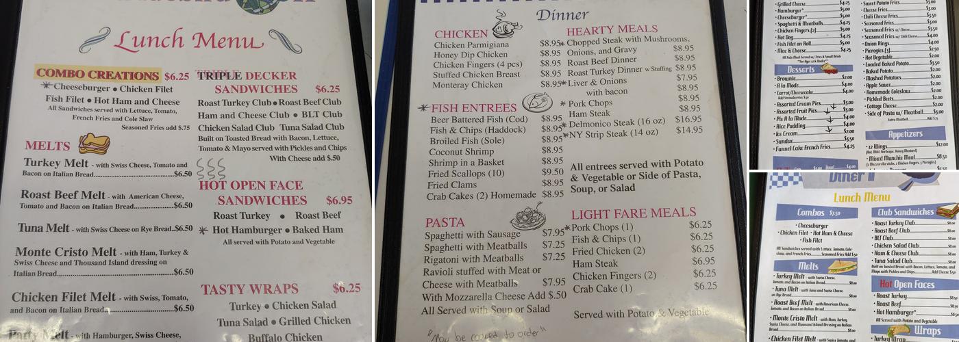 The Bluebird 2 Diner Menu