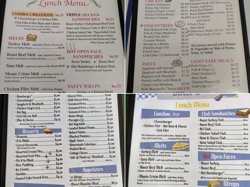 The Bluebird 2 Diner Menu