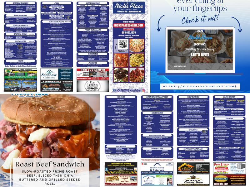 Nick's Place Winthrop Menu