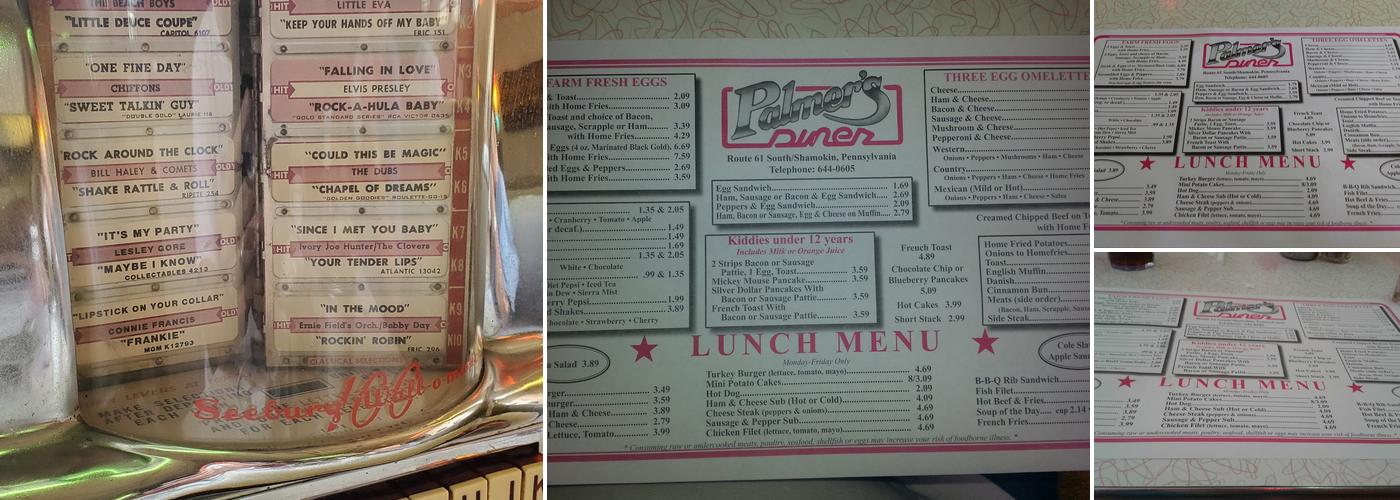 Palmer's Diner Menu