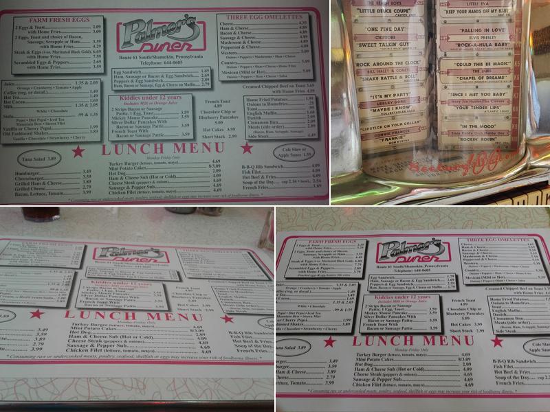 Palmer's Diner Menu