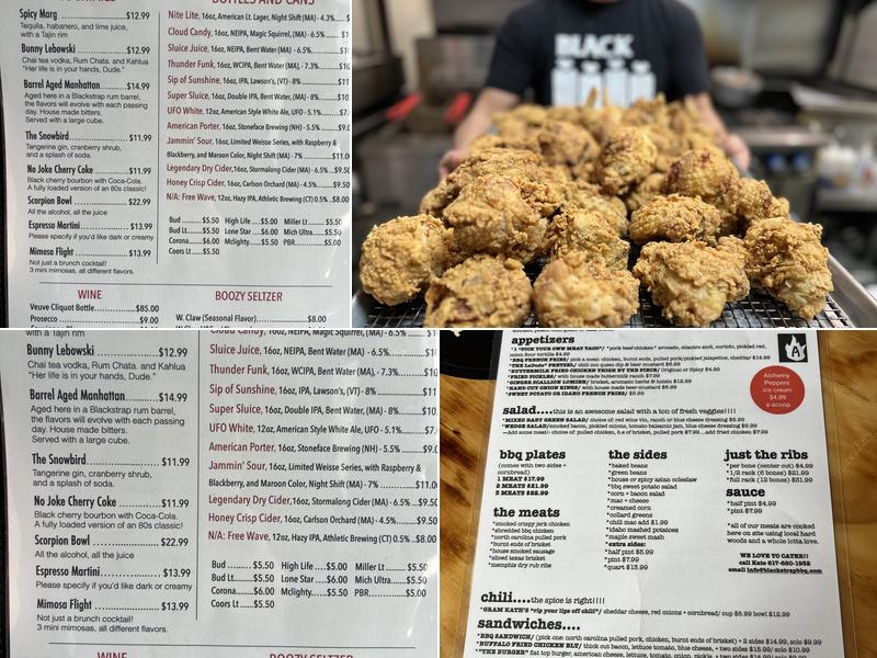 Blackstrap BBQ Menu