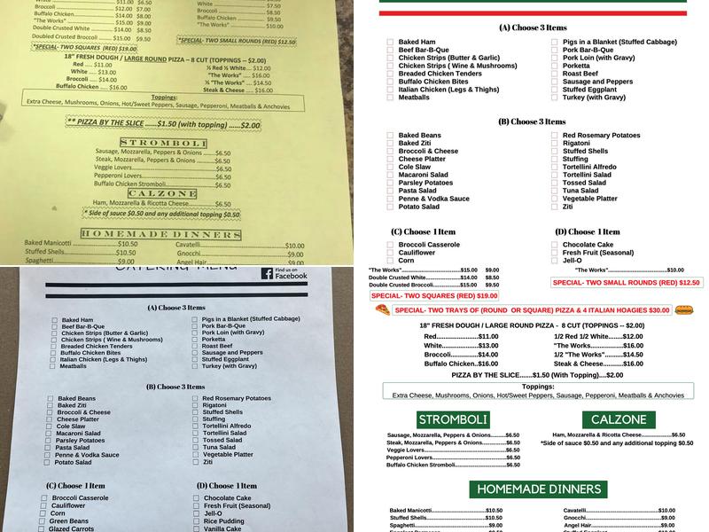 Cigarette outlet Menu