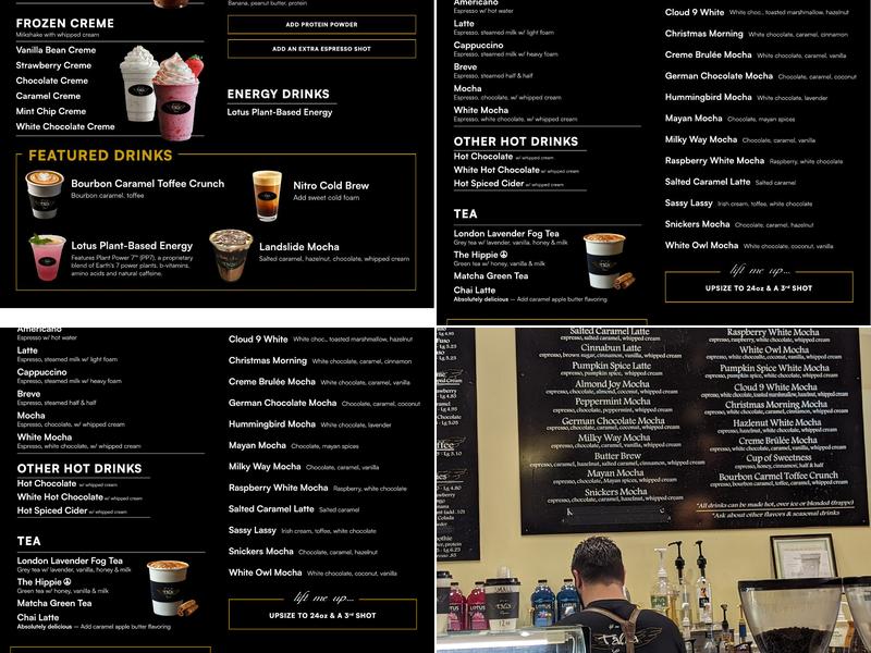 Talia Espresso Menu