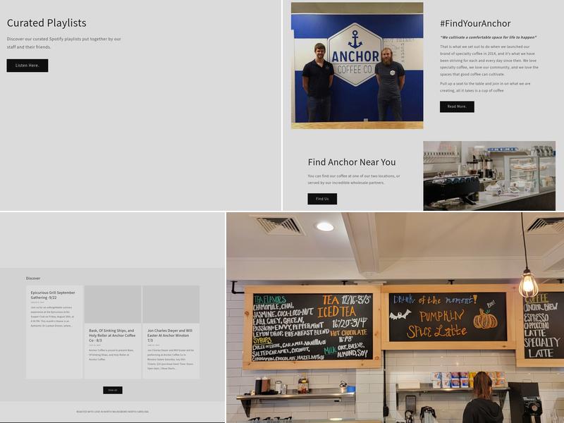 Anchor Coffee Co Menu