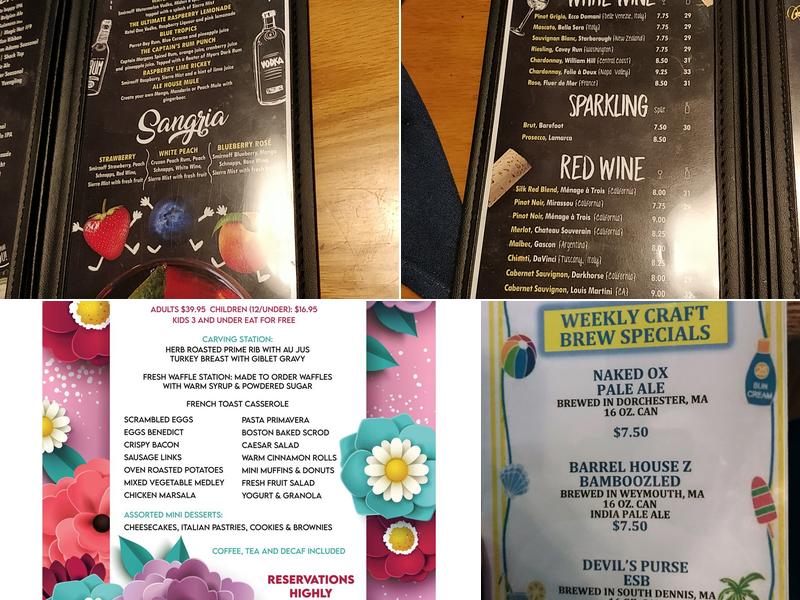 Abington Ale House & Grill Menu