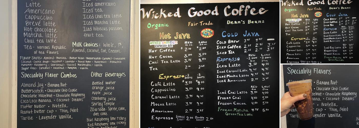 Wicked Loft Cafe Menu